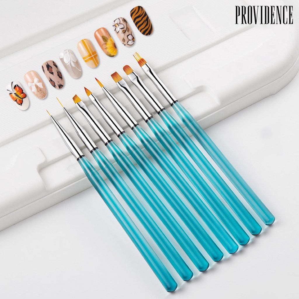 Providence 8Pcs / Set Pena Fototerapi Kuku Palsu Bahan Akrilik Untuk Nail Art / Manicure DIY