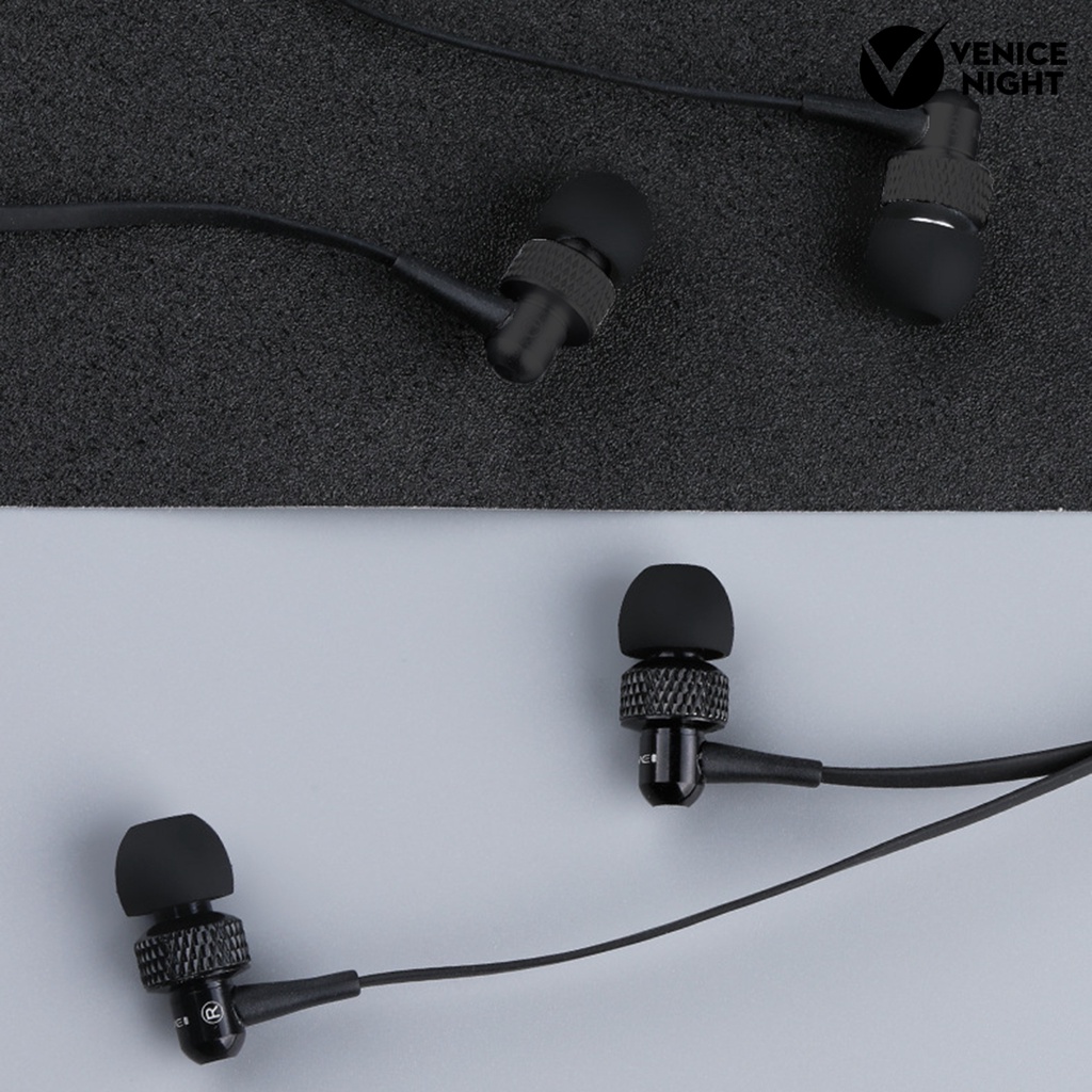 (VNEP) (Berkabel) AWEI ES-390i Earphone dengan Mikrofon Moving-coil Horn 3.5mm HiFi Sound In-ear Sports Earbud untuk Ponsel