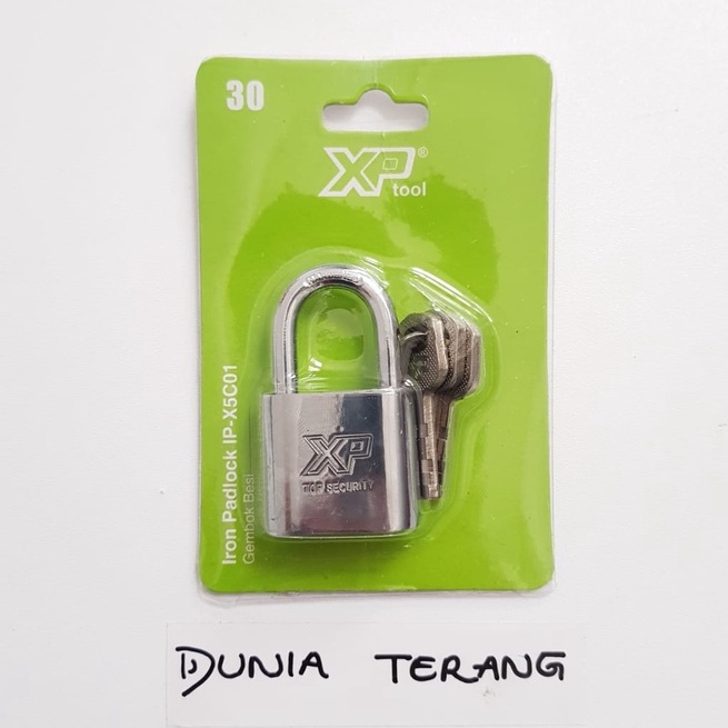 Gembok Putih XP TOOL 30mm LEHER PENDEK 30 mm - Kunci Gt Gembok Pagar Krom- Kunci Gantung Pth Chrome - Iron Padlock XPTOOL Top Security