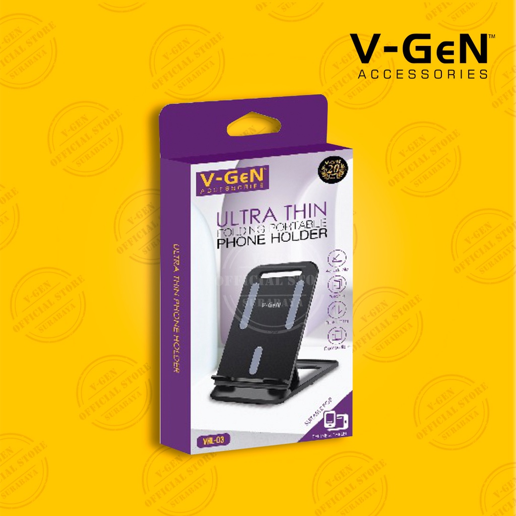 Foldable Portable Phone Tablet Stand VHL-03 Thin Gadget Holder V-GeN