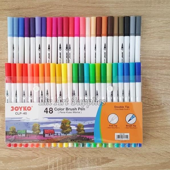 

Joyko Double Tip Brush Pen Set 48 Colors (CLP-40)