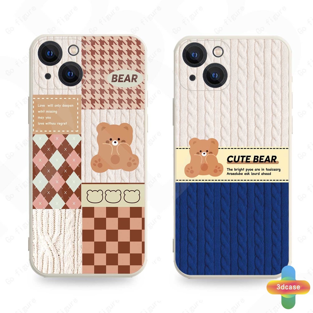 Soft Case TPU Motif Kartun Beruang Untuk For IPhone 7 Plus 11 6 6S 8 Plus XR 11 12 13 PRO MAX 11 12 13 mini X XS MAX Se 2020 6SPlus 7Plus 6Plus 8Plus XSMAX A15 A16 A9 A5 A7 A5S Y12 Y20 Y15S