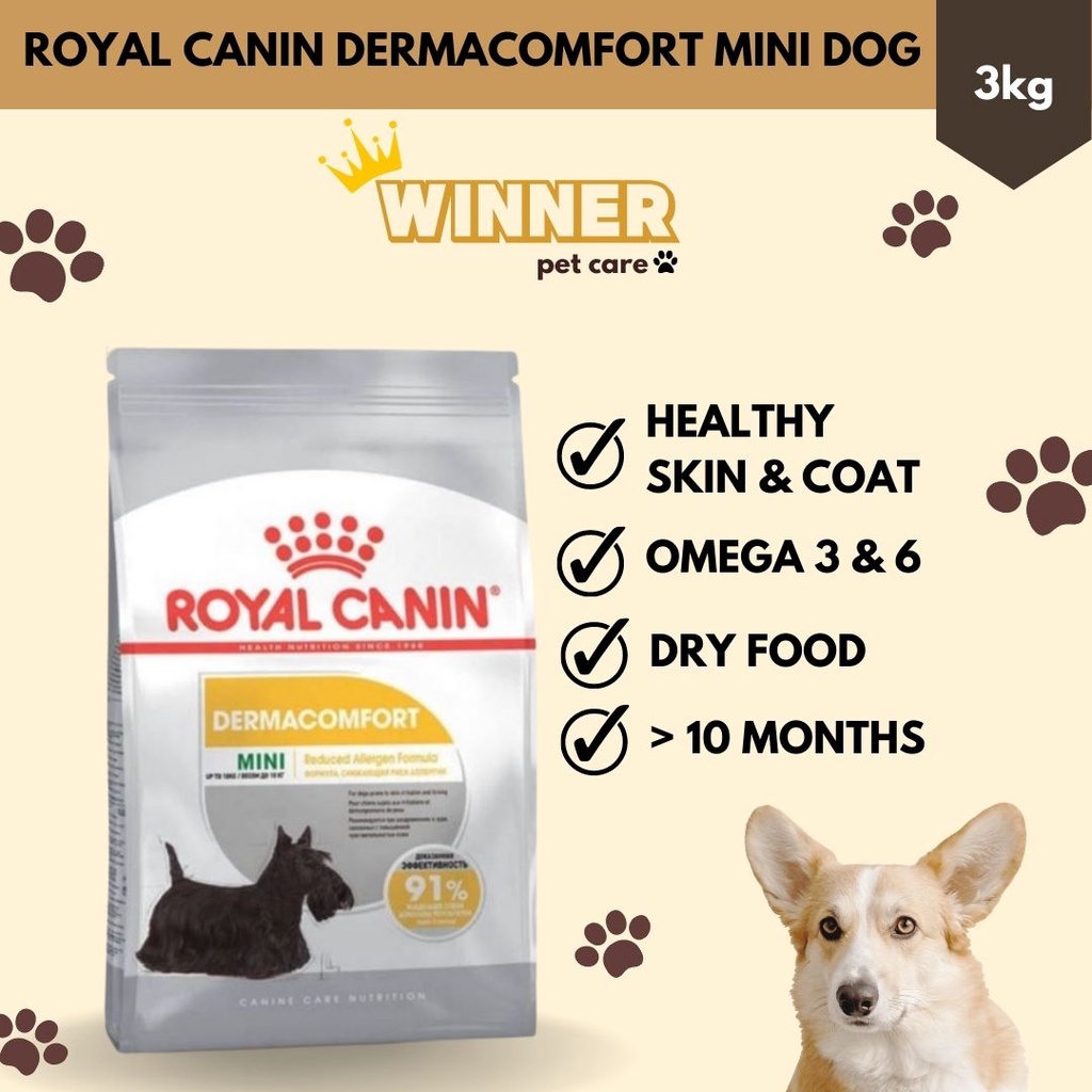 Royal Canin Dermacomfort Mini Super Premium Dog Food 3kg