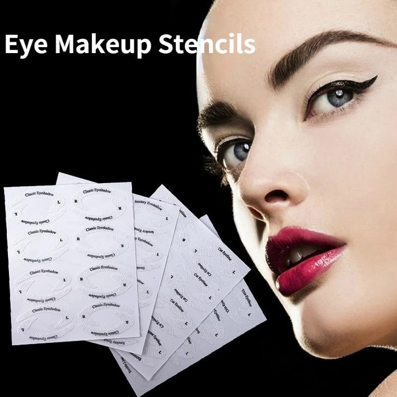 Eyeliner DIY Untuk Pemula Stiker Cat Line Cetakan Eyeliner Dan Shadow Bahan Non Woven Untuk Anak Perempuan F846