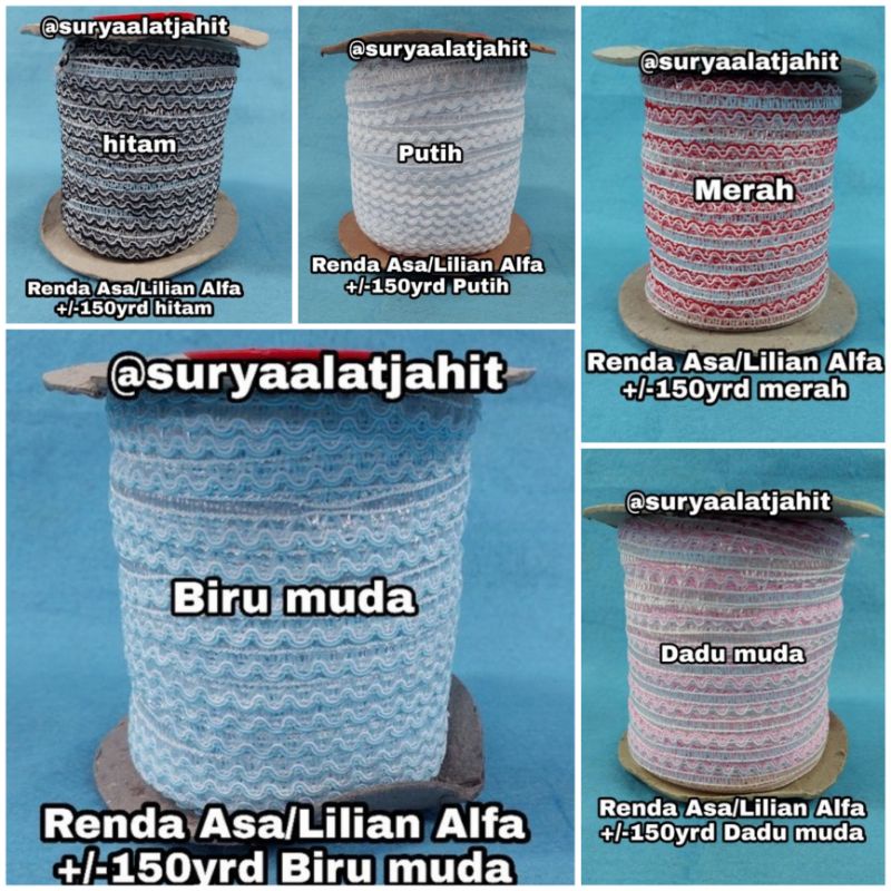 Renda Asa Lilian Alfa 1rol@+/-150Y =rp.19.500/1Rol