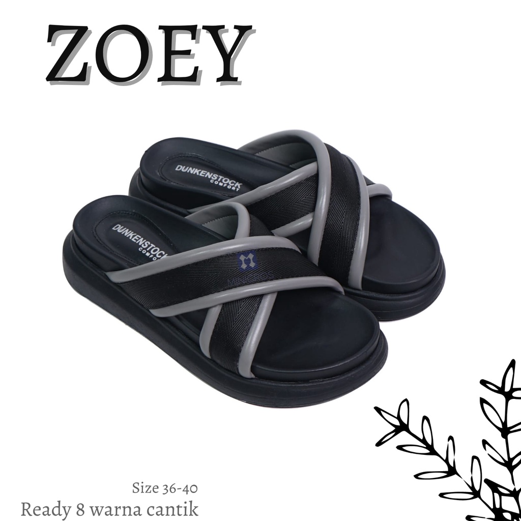 Dunkenstock ZOEY Sandal Wedges Wanita Kekinian Sendal Hak Platform Cewek Casual Terbaru