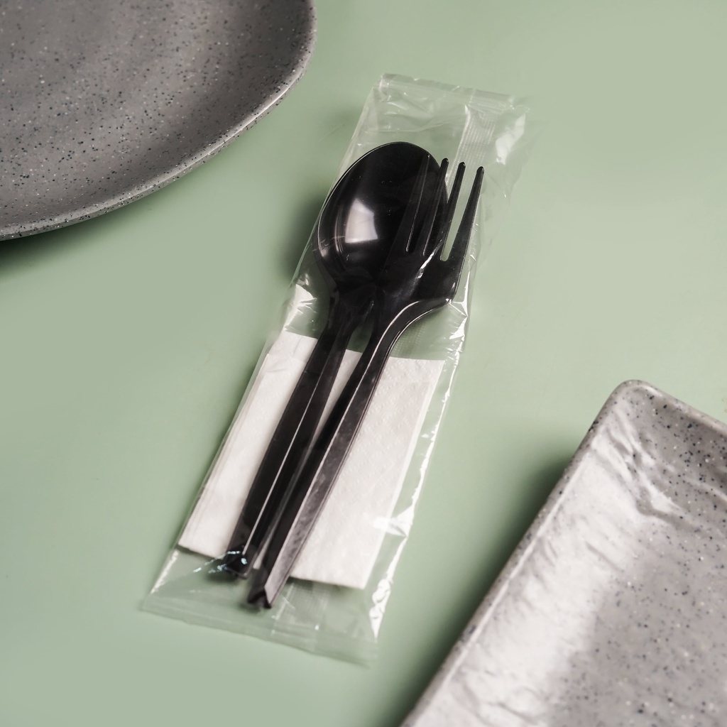 Sendok Garpu Set Plastik Tisu Murah Higienis Bersih Tebal