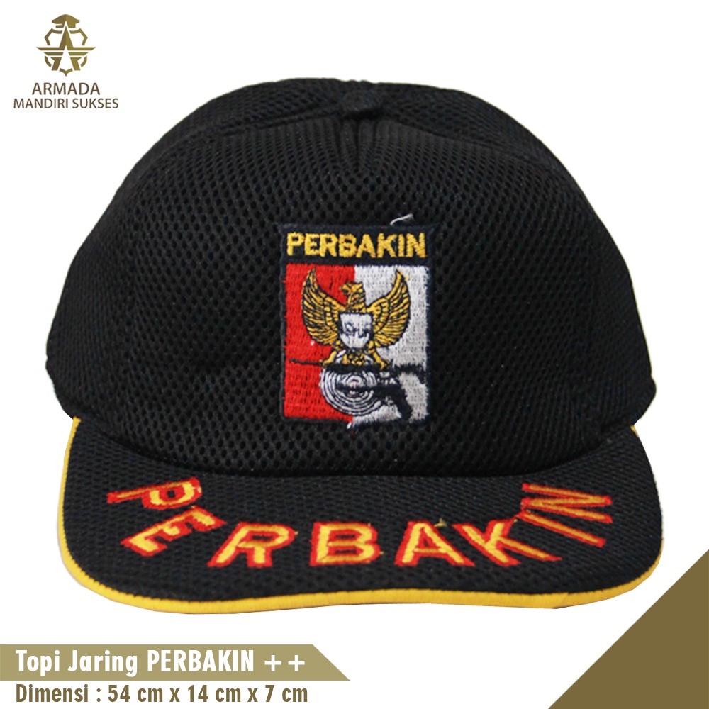 Topi Jaring Perbakin Logo - Topi Perbakin Logo Mesh