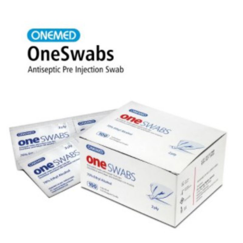 Alkohol Swab Onemed / One Swab / Alcohol Swab / Tissue Tisu Alkohol / Kapas Alkohol - Per Box