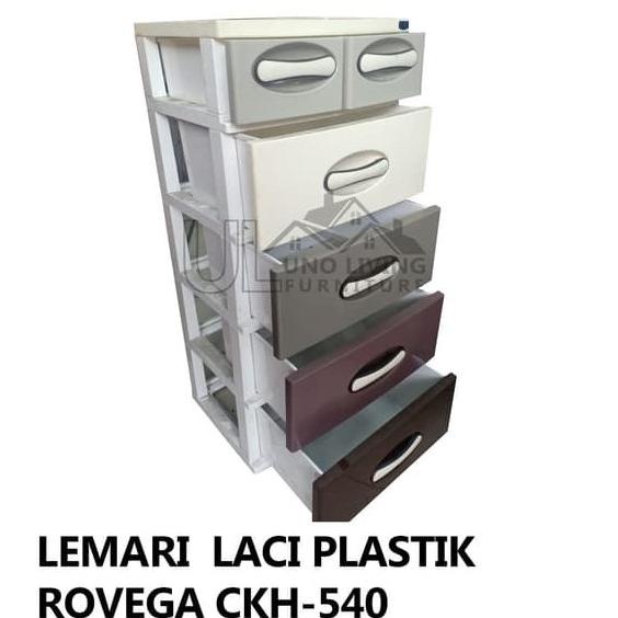 

Lemari Plastik Laci 5 Susun / cabinet Rovega Kharisma CKH-540 Murah stock ready