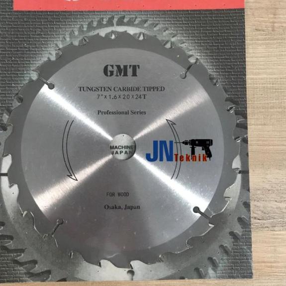 MATA GERGAJI POTONG KAYU GMT 7" × 24 T / MATA CIRCULAR SAW GMT 7 INCH
