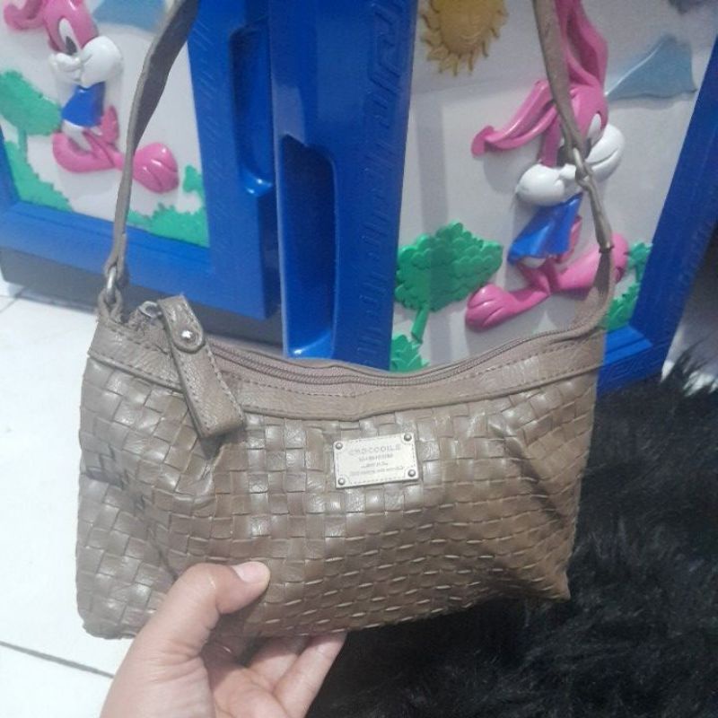 shoulderbag crocodile preloved