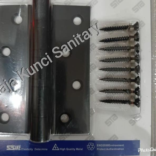 Engsel Pintu 4" inch Hitam/Engsel Pintu Starck Hitam Stainless SUS 304