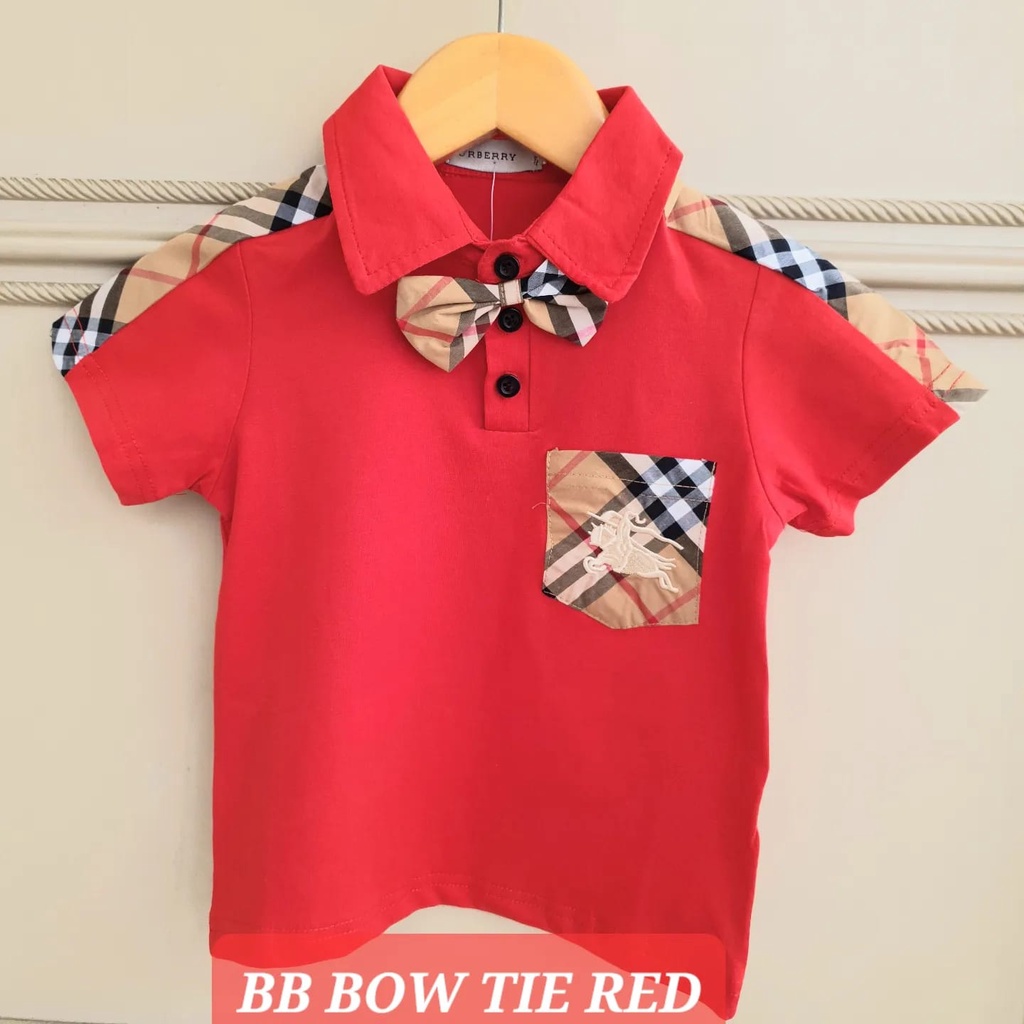 BAJUKIDDIE BB BOW TIE POLO TOP KAOS KERAH PESTA ANAK COWOK FASHION IMPORT