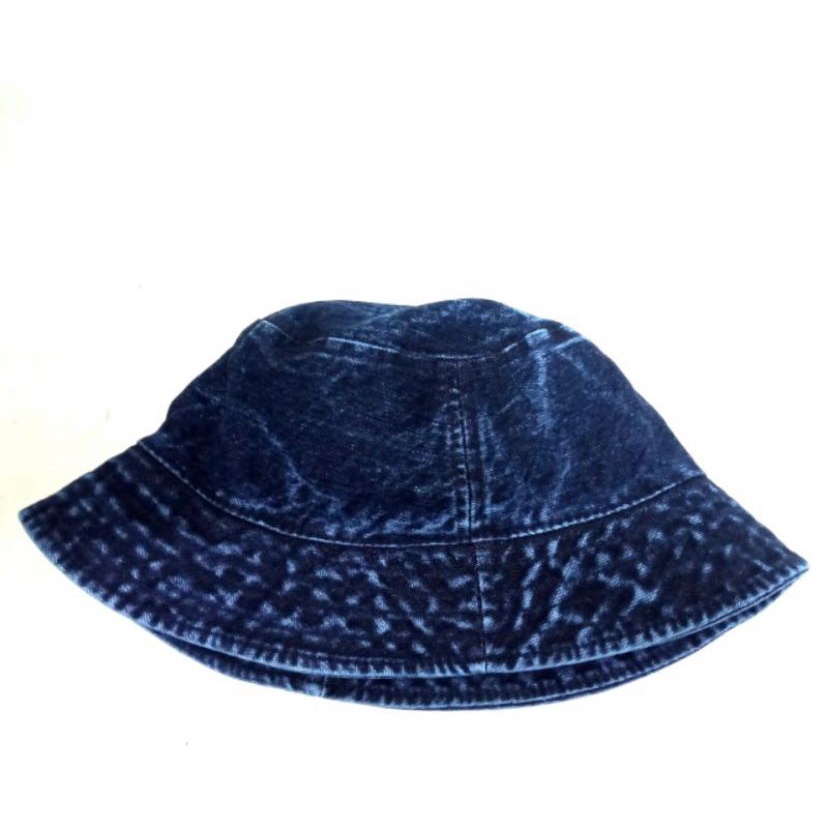 TOPI BUCKET HAT FISHERMAN HAT TOPI HIP-HOP TOPI BULAT POLOS DENIM WASH VINTAGE PREMIUM IMPORT TOPI PRIA WANITA