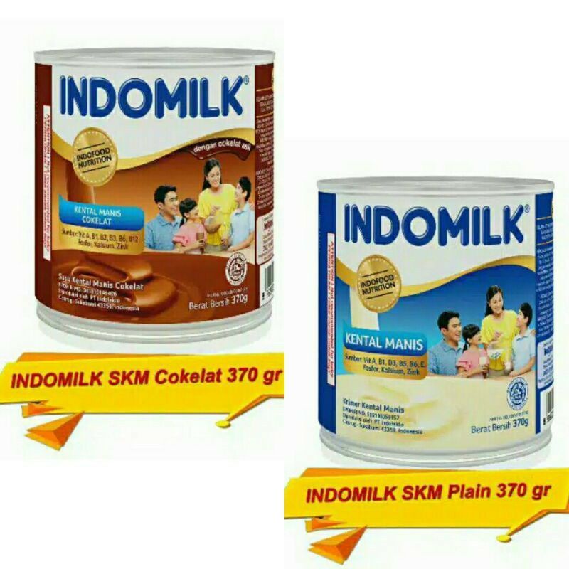 Susu Kental Manis Indomilk / SKM Indomilk kemasan 370 gram