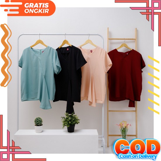 Pakaian Atasan Cewek Fashion Blouse Baju Import Korea Loly Top Crop Baju Atasan Wanita Terbaru Blous