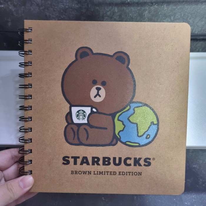 

Note Starbucks X Line Friends Brown Limited Earth Day Edition Notebook