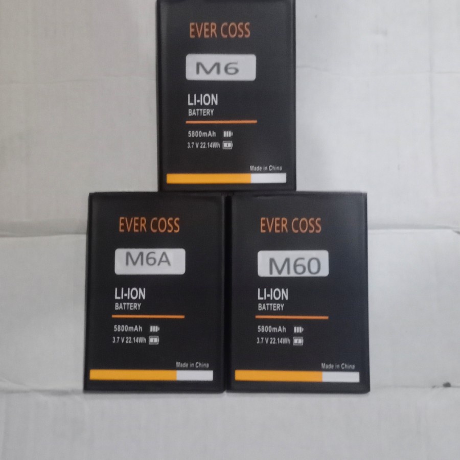 baterai battery batere Double Power Evercoss M60 M6A M6 MAH 5800