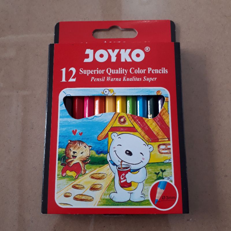 

pensil warna joyko 12 warna pendek, pensil warna murah