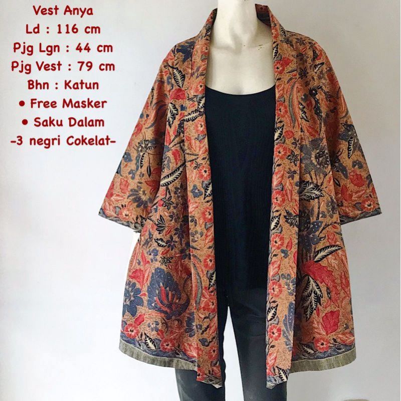 vest Anya batik solo atasan kerja