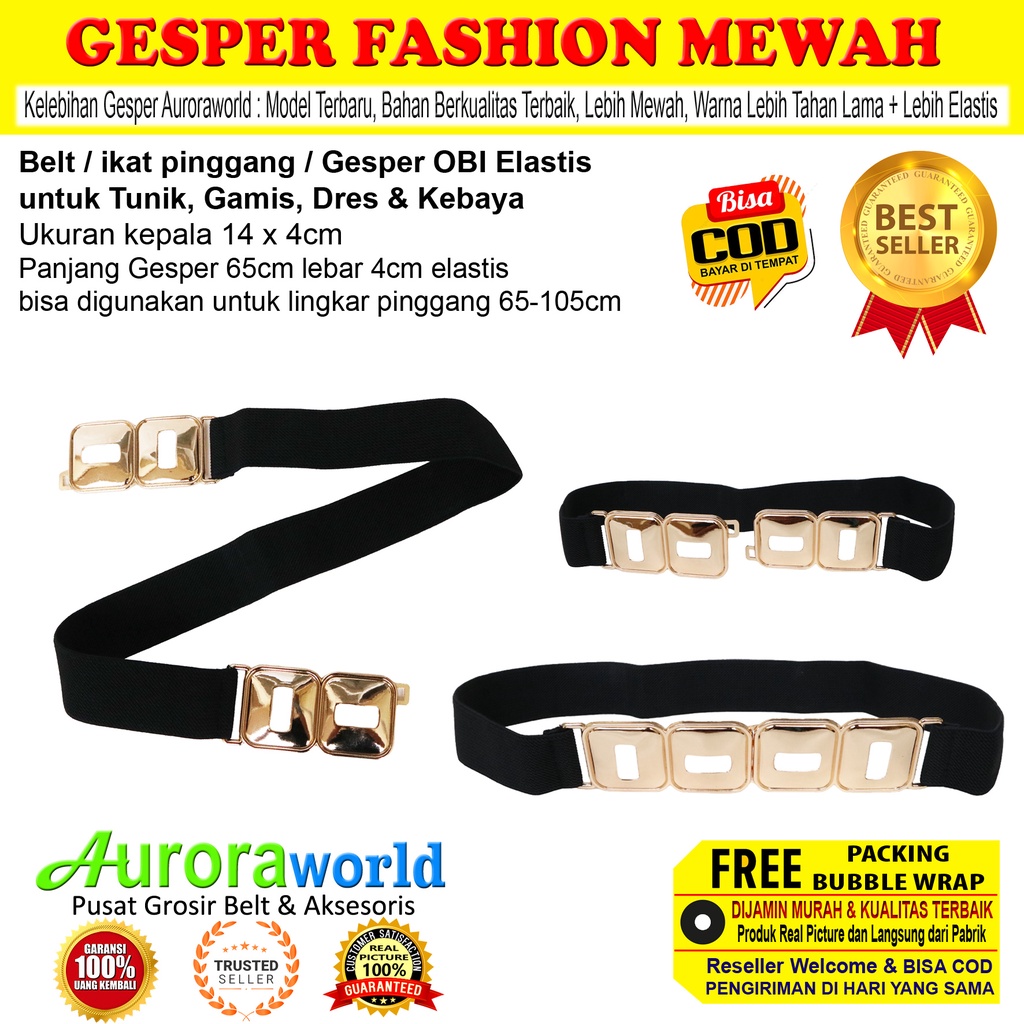 AURORAWORLD GESPER OBI KARET UNTUK DRESS GAMIS TUNIK IKAT PINGGANG CEWEK FASHION TERBARU UNTUK HIJAB TUNIK BELT KARET ELASTIS WANITA TERMURAH TERLARIS bisa COD