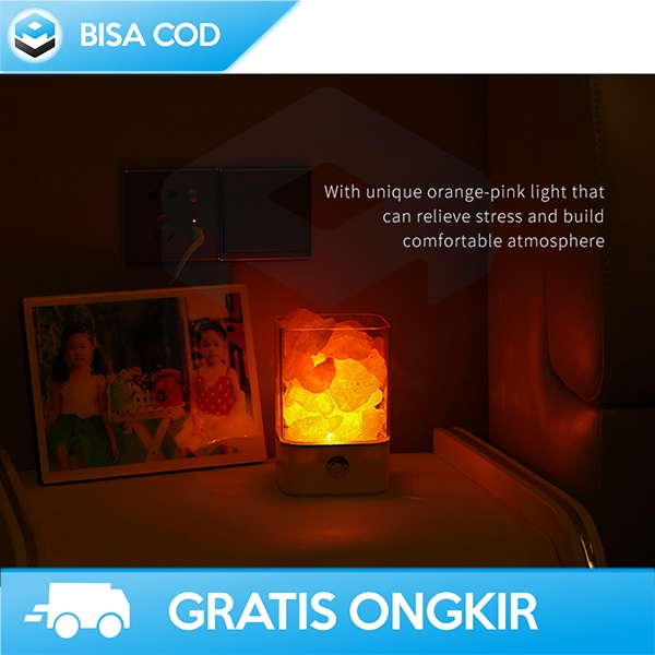 LAMPU CRYSTAL HIMALAYAN SALT LAMPU ANTI RADIASI ICOCO 100-600 MA 3WATT