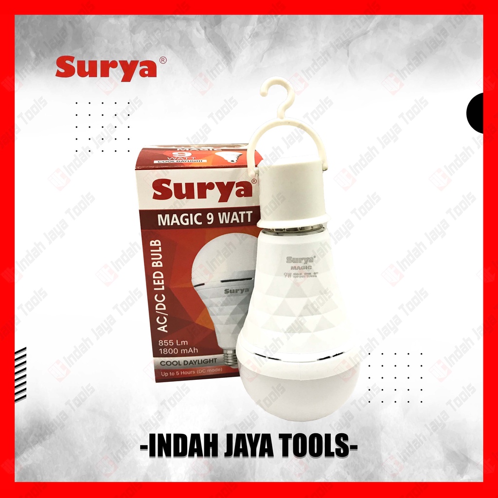 SURYA MAGIC 9 Watt CDL Lampu Led Emergency AC/DC 1800mAh Lamp Darurat