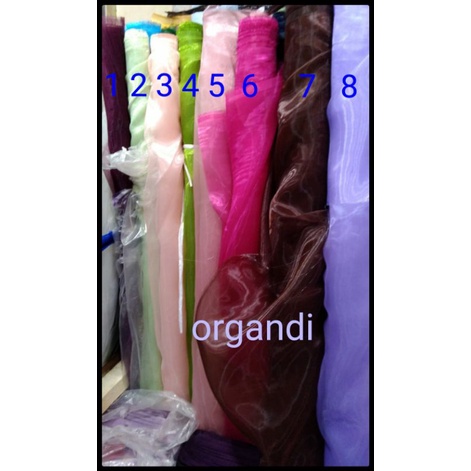 kain organdi kain kaca bidang 150 cm(HARGA PER 0,5 METER)