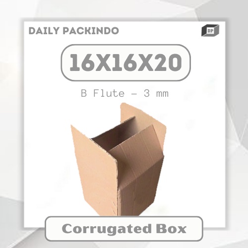 

Kardus/Packing/Dus/Corrugated/Box Ukuran 16X16X20 Cm Baru B Flute Baru