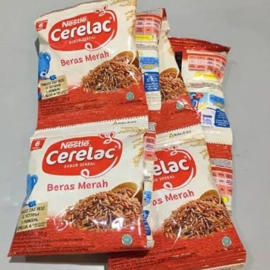 Nestle Cerelac Bubur Bayi Instan Beras Merah Kemasan Sachet 20g Cerelac Bubur Bayi 6+ Rasa Beras Mer