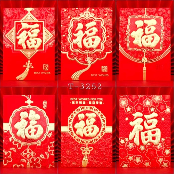 Angpao Merah Pendek Angpau Kelinci 2023 Angpau Merah Ampau Tebal Murah Ornamen Imlek Harga Grosir Termurah