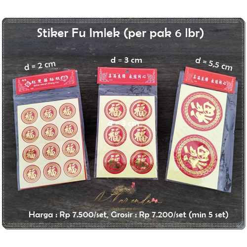 

IMLK-02 : Stiker Fu Imlek (per pak isi 6 lembar)