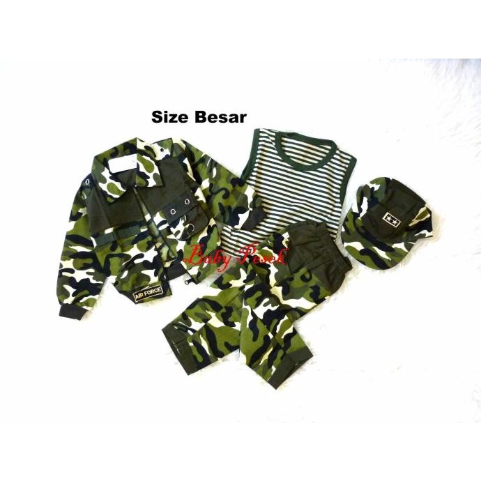 Jaket Baju Tentara Loreng Army Anak Laki-Laki Size Besar