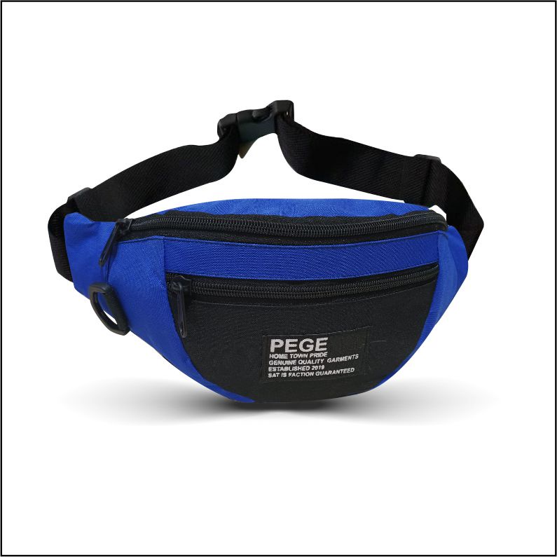 Pege 8835 - Waist bag Tas Pinggang Oval Model Kombinasi Untuk Pria Wanita Unisex