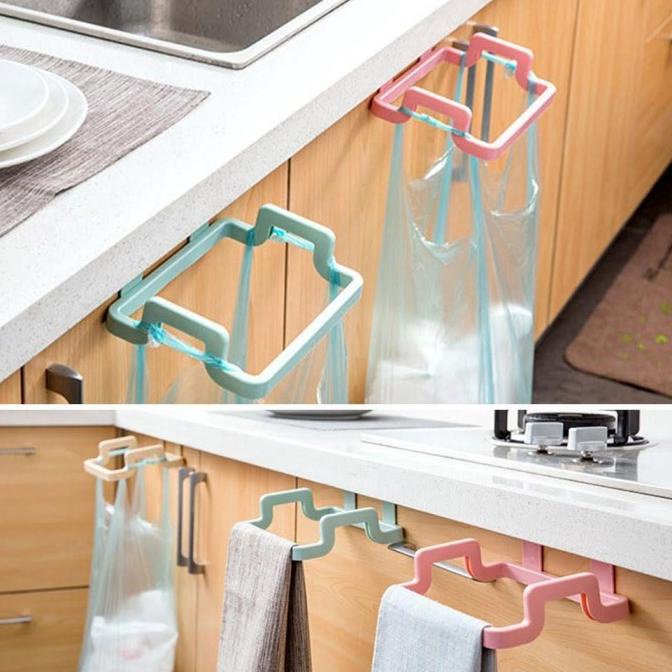 Gantungan Plastik Sampah Lemari Dapur Hanger Lap Tangan Handuk stock ready