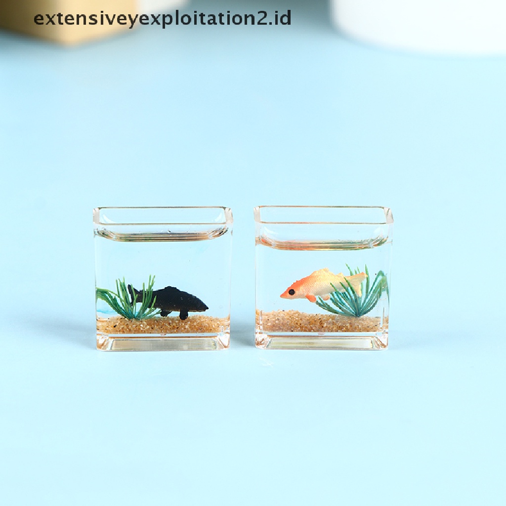 Mainan Miniatur Akuarium Ikan Bahan Kaca Untuk Aksesoris Rumah Boneka