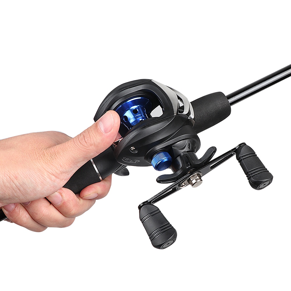 Reel Pancing BC New Casting Fishing Reel Max Drag 8kg Fishing Reel Bright Color 18+1BB Fishing Reel BC Reel Pancing 7.2: 1 8kg Bahan Carbon Fiber