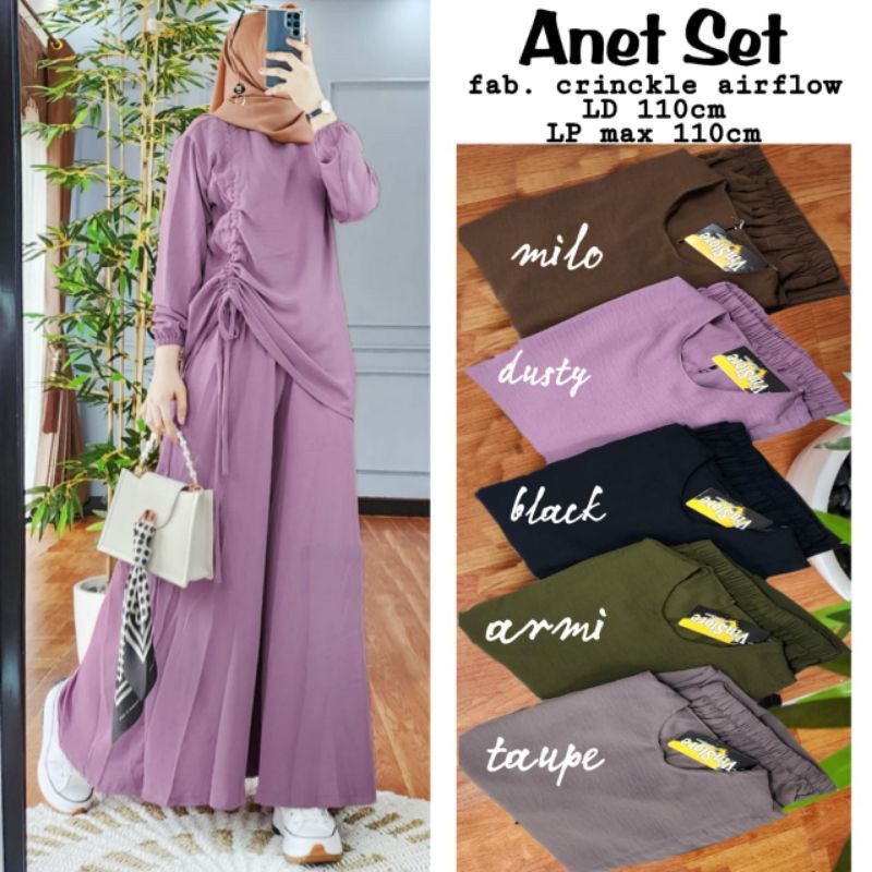 Fashion MUSLIM, baju wanita, baju stelan wanita, setelan, stelan, Baju stelan, fashion wanita, one set. Anet Set