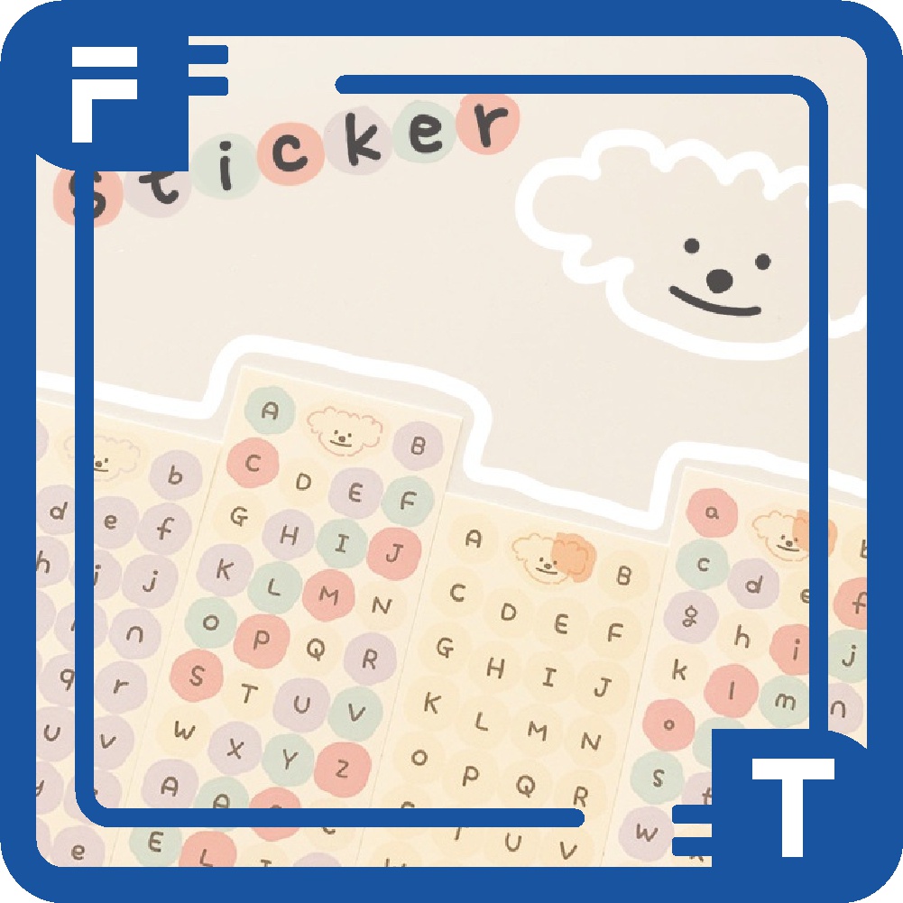 

✦FT✦1Pc CUTE ALPHABET Sticker Deco DIY Planner BUJO Stiker Aesthetic 1 Lembar R440