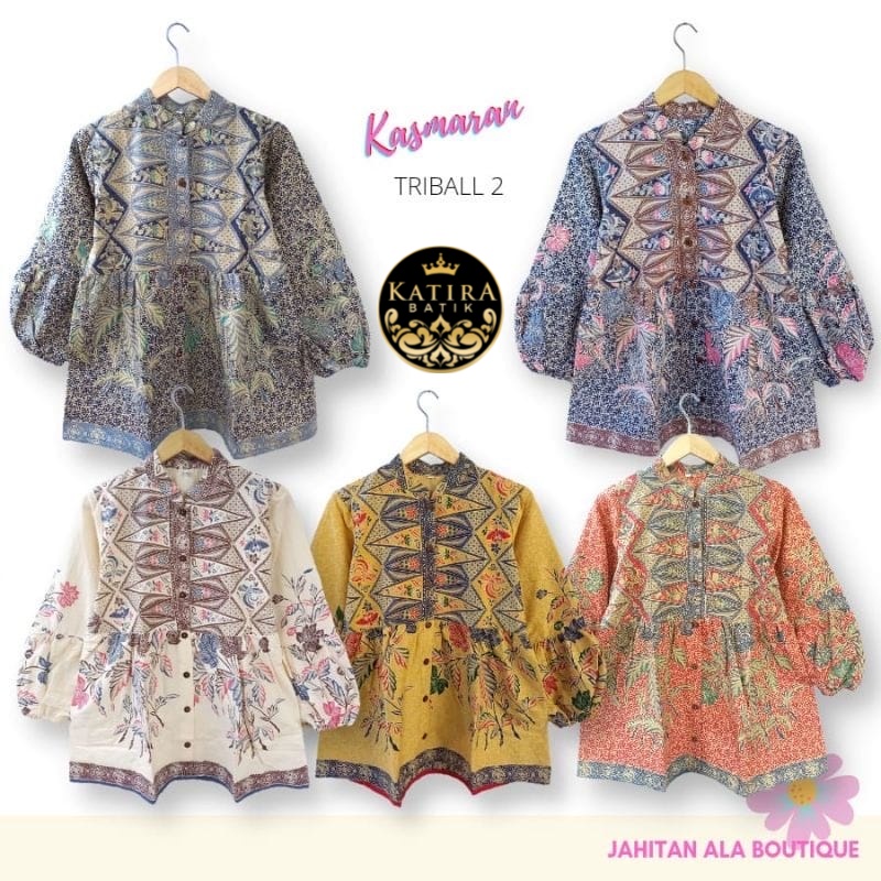 BLOUSE KASMARAN TRIBAL #2 SERAGAM PESTA CANTIK KANTOR KERJA  SERAGAM KONDANGAN  PESTA KATUN MOTIF BATIK SUPER  JUMBO LD 130  HALUS BIG SIZE TRADISIONAL JAWA HANDMADE ETNIK BUSUI FRIENDLY WUDHU FRIENDLY