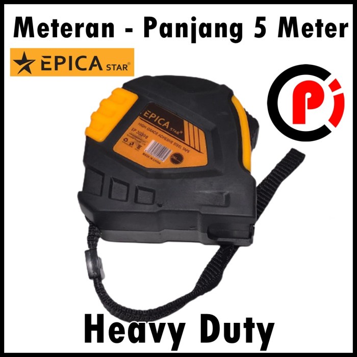 EPICA Meteran Tukang Heavy Duty High Grade Steel Panjang 5 Meter 5M