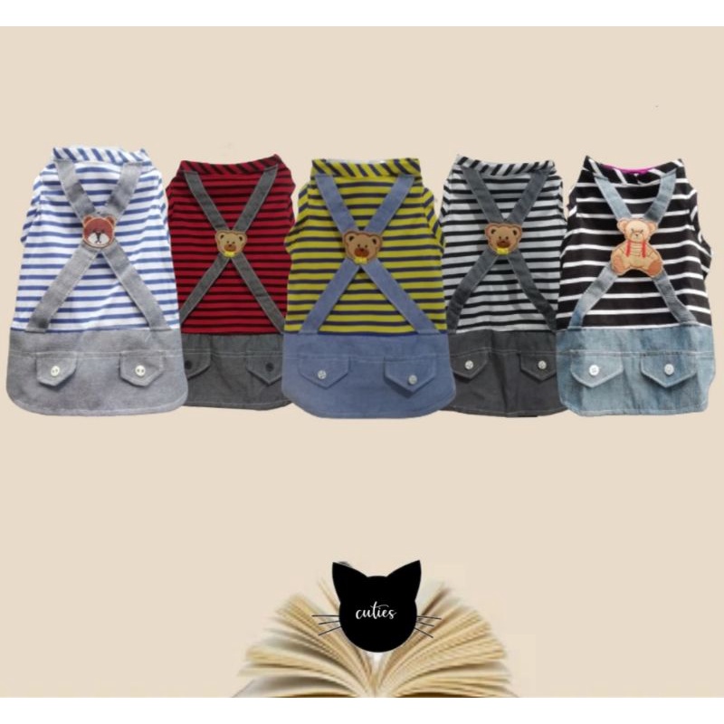 Kucing, Anjing, Kelinci Baju untuk Kucing, Anjing, dan Kelinci combed mix katun denim Anjing, dan Ke