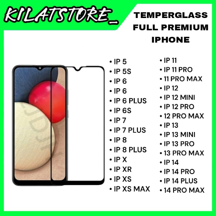 Tempered Super Glass Full Glue Full Screen for iPhone + Packing Kardus dan Tisu