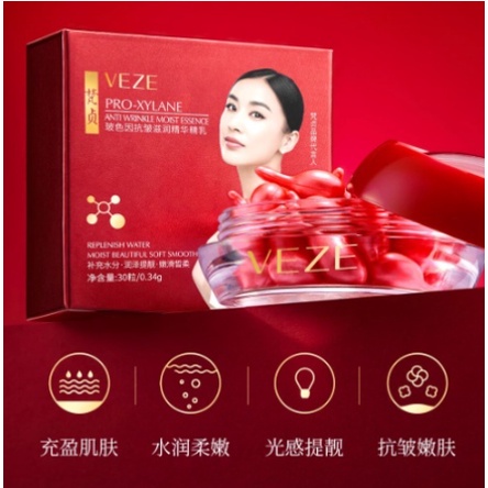 Veze 30 Buah Kapsul Wajah Esensi Vit E Anti Kerut Pemutih Pelembab Kulit Serum Wajah Anti Penuaan CJR