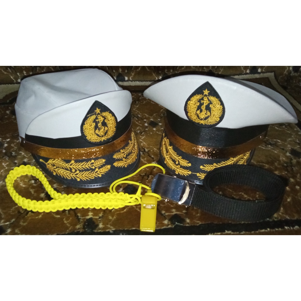 TERMURAH Topi Karnaval TNI AL anak Motif / Set Aksesoris TNI Angkatan Laut anak Motif / Topi TNI AL 