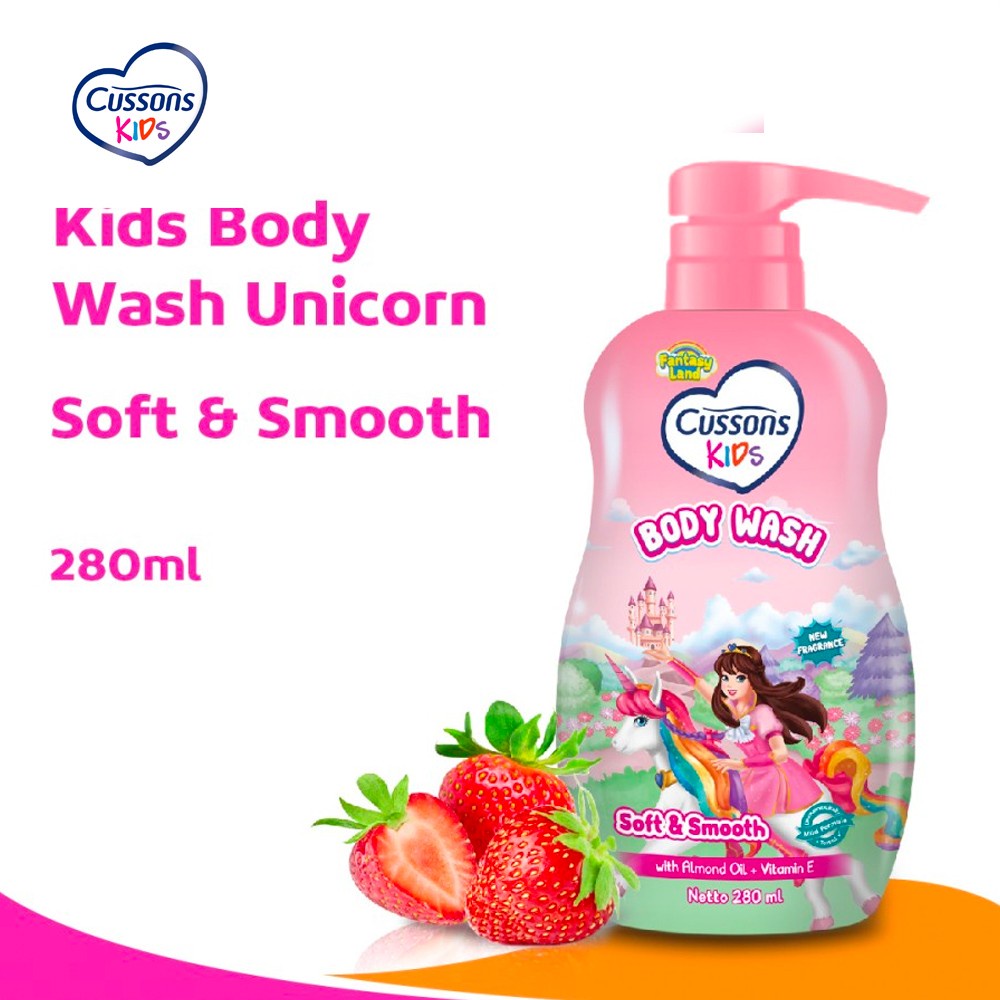 Cussons Kids Body Wash Unicorn Soft &amp; Smooth - Sabun Anak Pump 280 ml