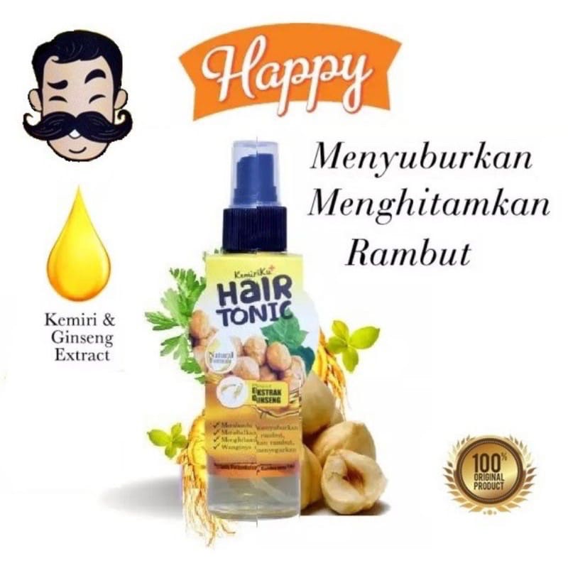 HAPPY KEMIRIKU HAIR TONIC EXTRACT GINSENG 125 ML / PENUMBUH RAMBUT