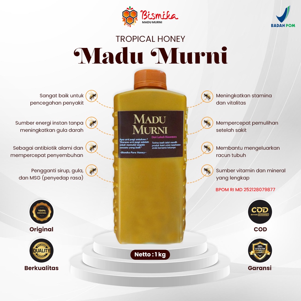 

Madu murni / UJI LABORATORIUM 1Kg