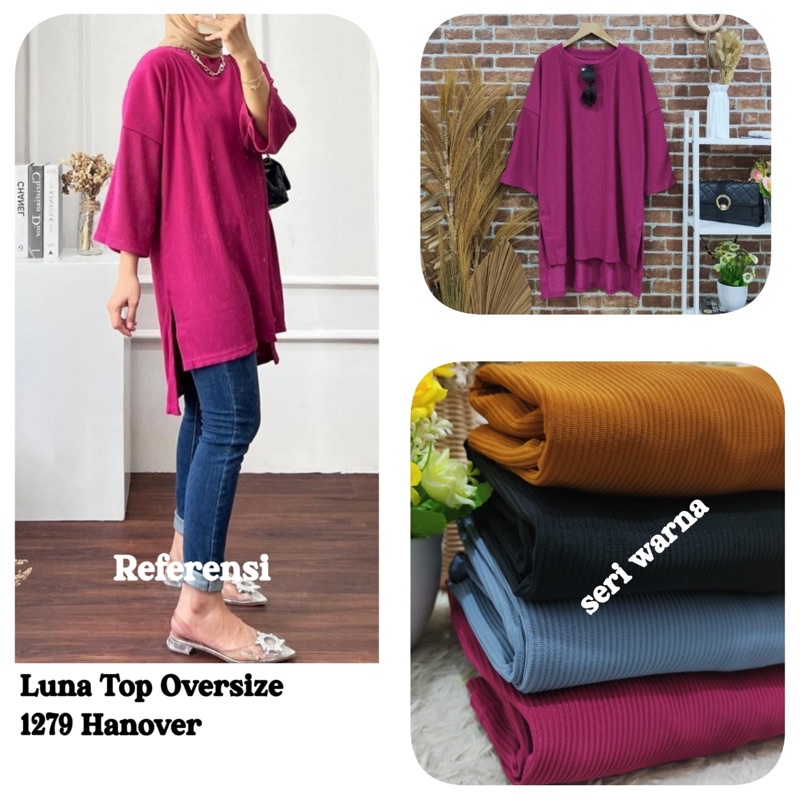 1279 tunik oversize hanover merk clarke atasan oversize